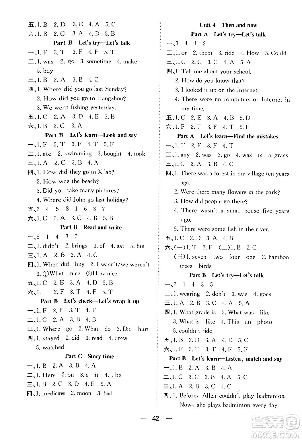 合肥工業(yè)大學(xué)出版社2024年春快樂學(xué)習(xí)小學(xué)英語隨堂練六年級英語下冊人教PEP版答案