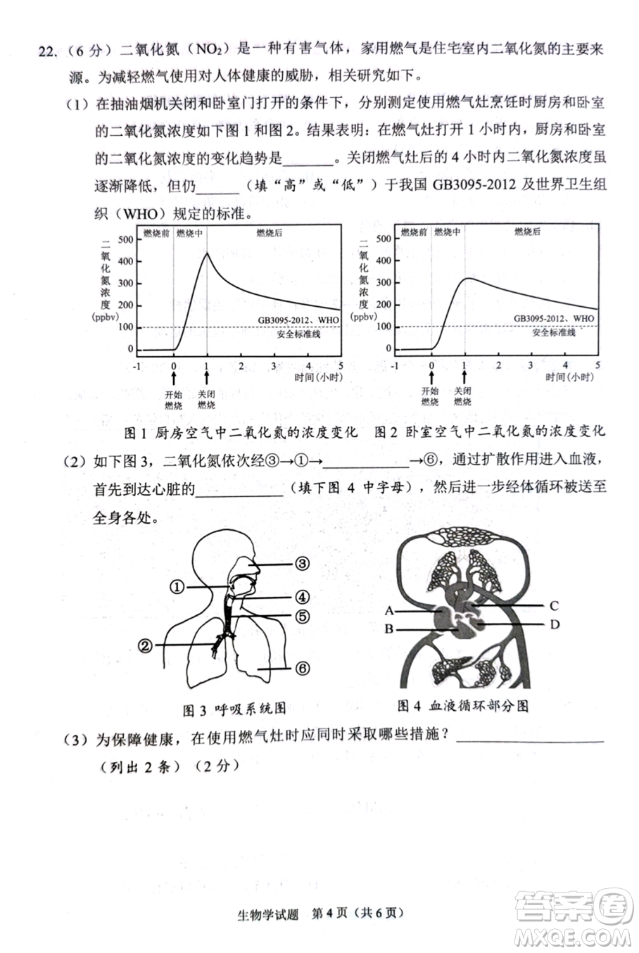 2024重慶中考生物真題答案