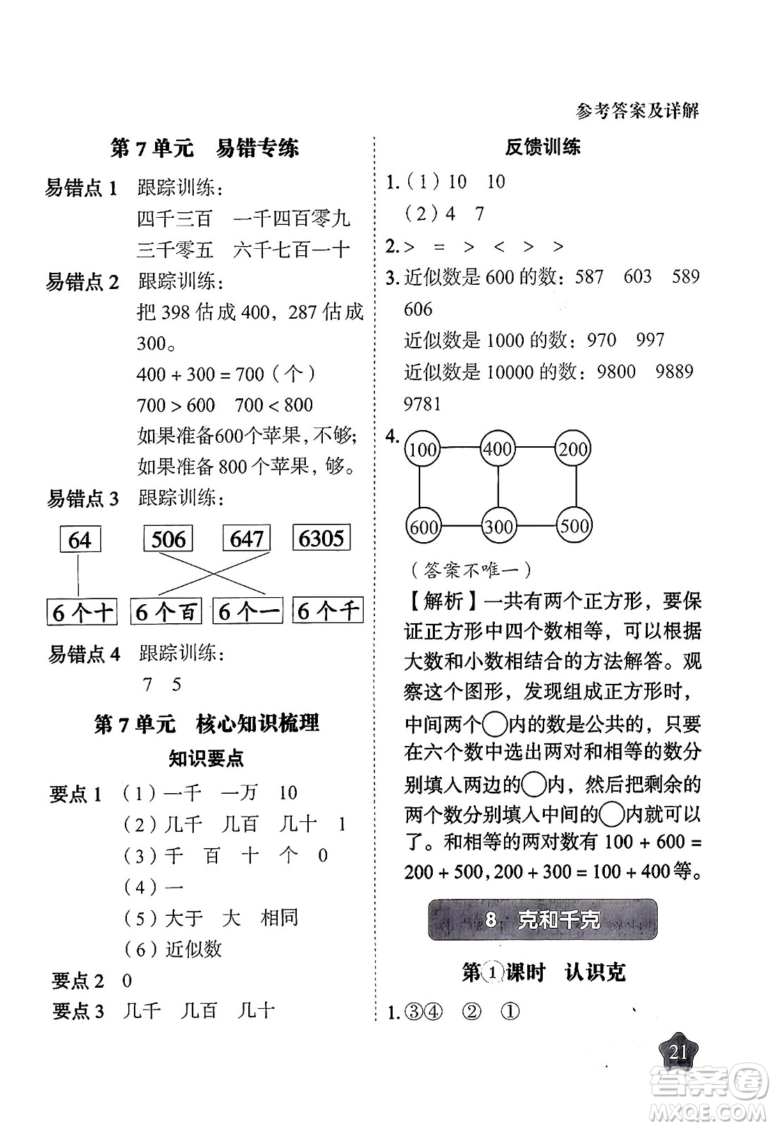 西安出版社2024年春黃岡隨堂練二年級數(shù)學下冊人教版答案