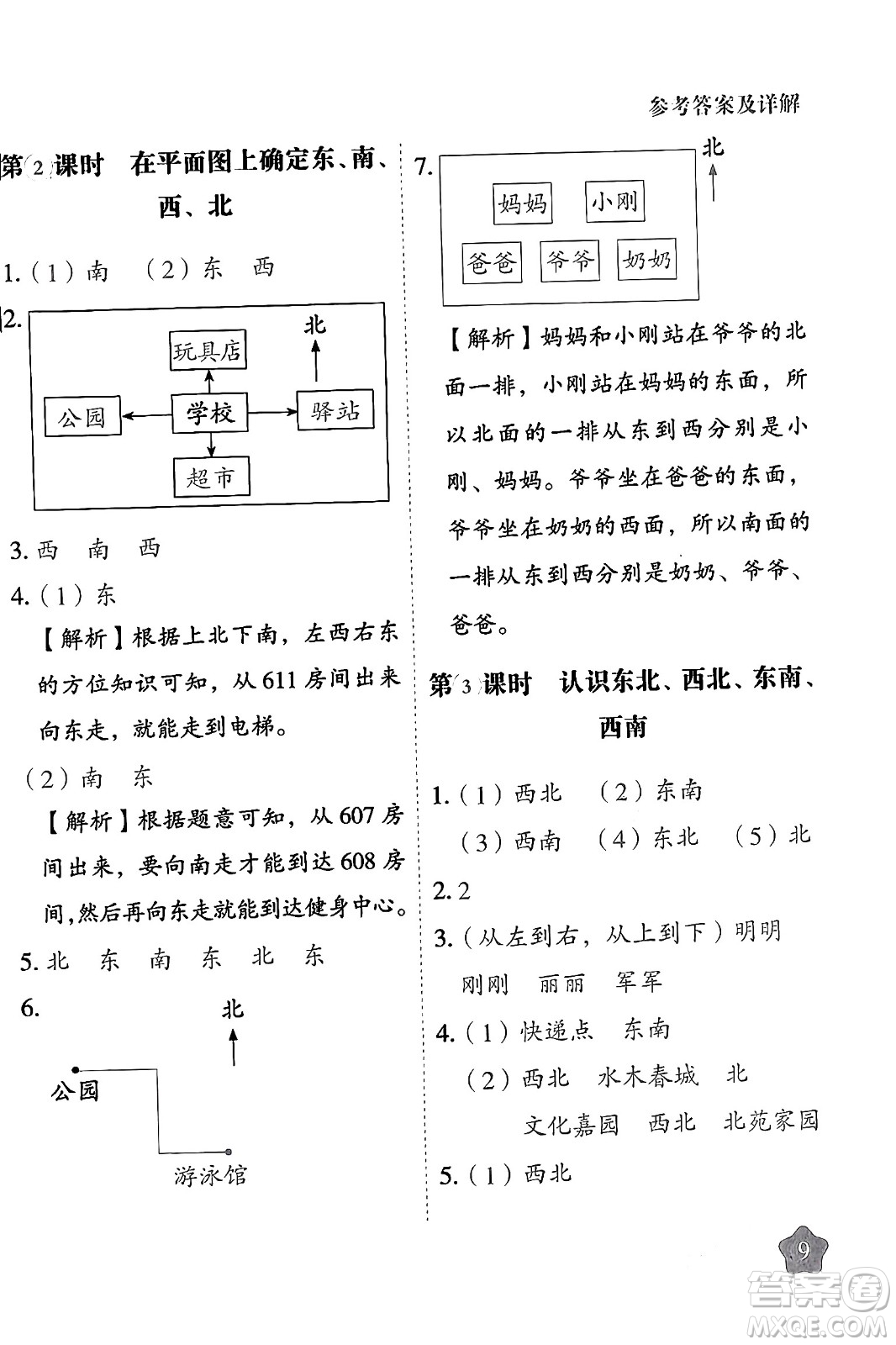 西安出版社2024年春黃岡隨堂練二年級數(shù)學下冊蘇教版答案