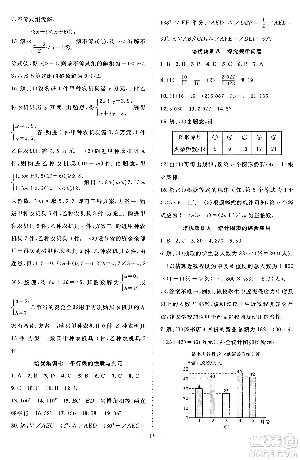 南方出版社2024年春新活力暑假總動(dòng)員七年級(jí)數(shù)學(xué)全一冊(cè)人教版答案