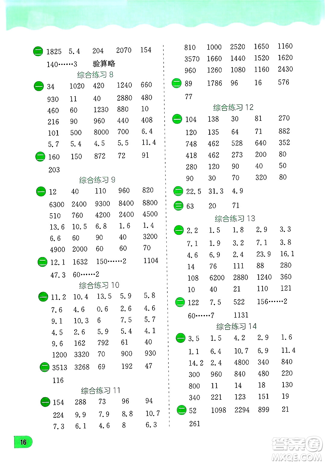 江蘇人民出版社2024年春實(shí)驗(yàn)班提優(yōu)訓(xùn)練暑假銜接三升四年級(jí)數(shù)學(xué)人教版答案