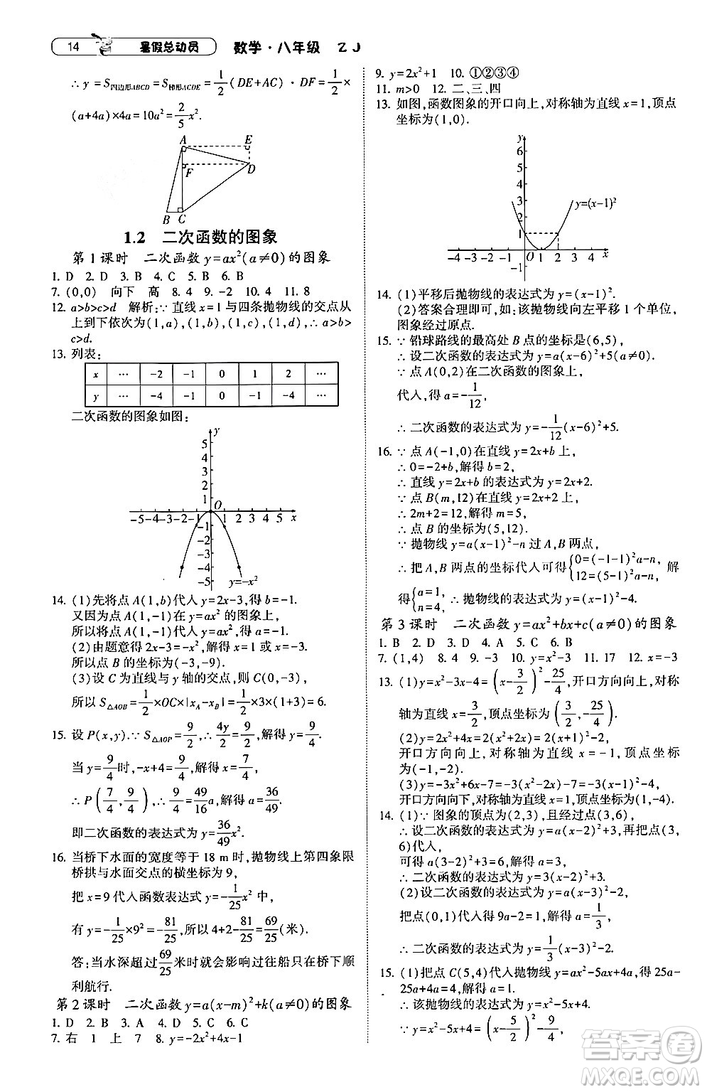 寧夏人民教育出版社2024年經(jīng)綸學(xué)典暑假總動(dòng)員八年級(jí)數(shù)學(xué)浙教版答案