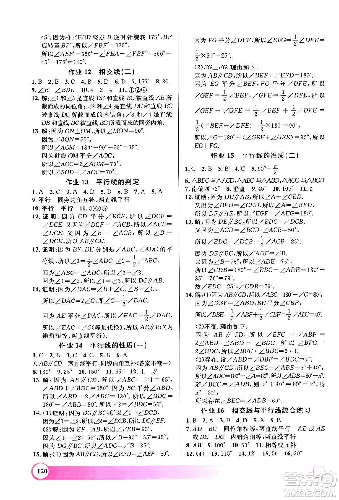 學(xué)林出版社2024年鐘書金牌暑假作業(yè)導(dǎo)與練七年級數(shù)學(xué)上海專版答案