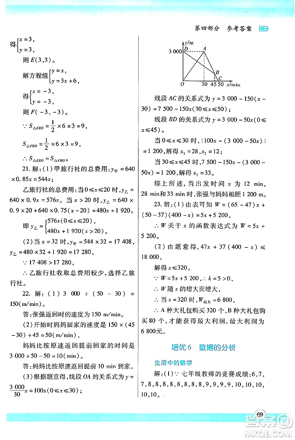 陜西師范大學出版總社有限公司2024年暑假作業(yè)與生活八年級數學人教版答案