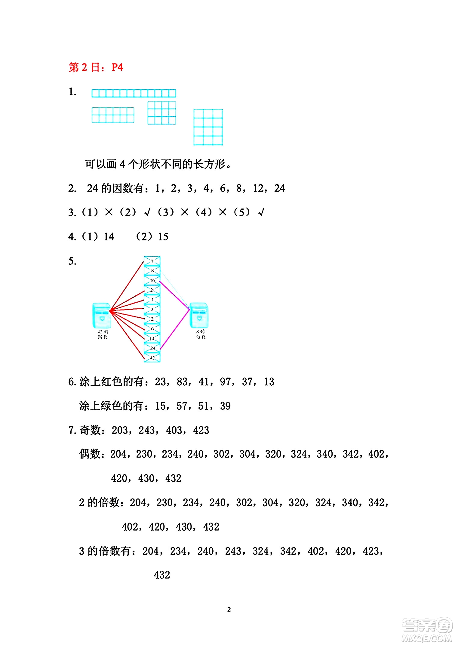 安徽少年兒童出版社2024年暑假作業(yè)五年級(jí)數(shù)學(xué)人教版答案