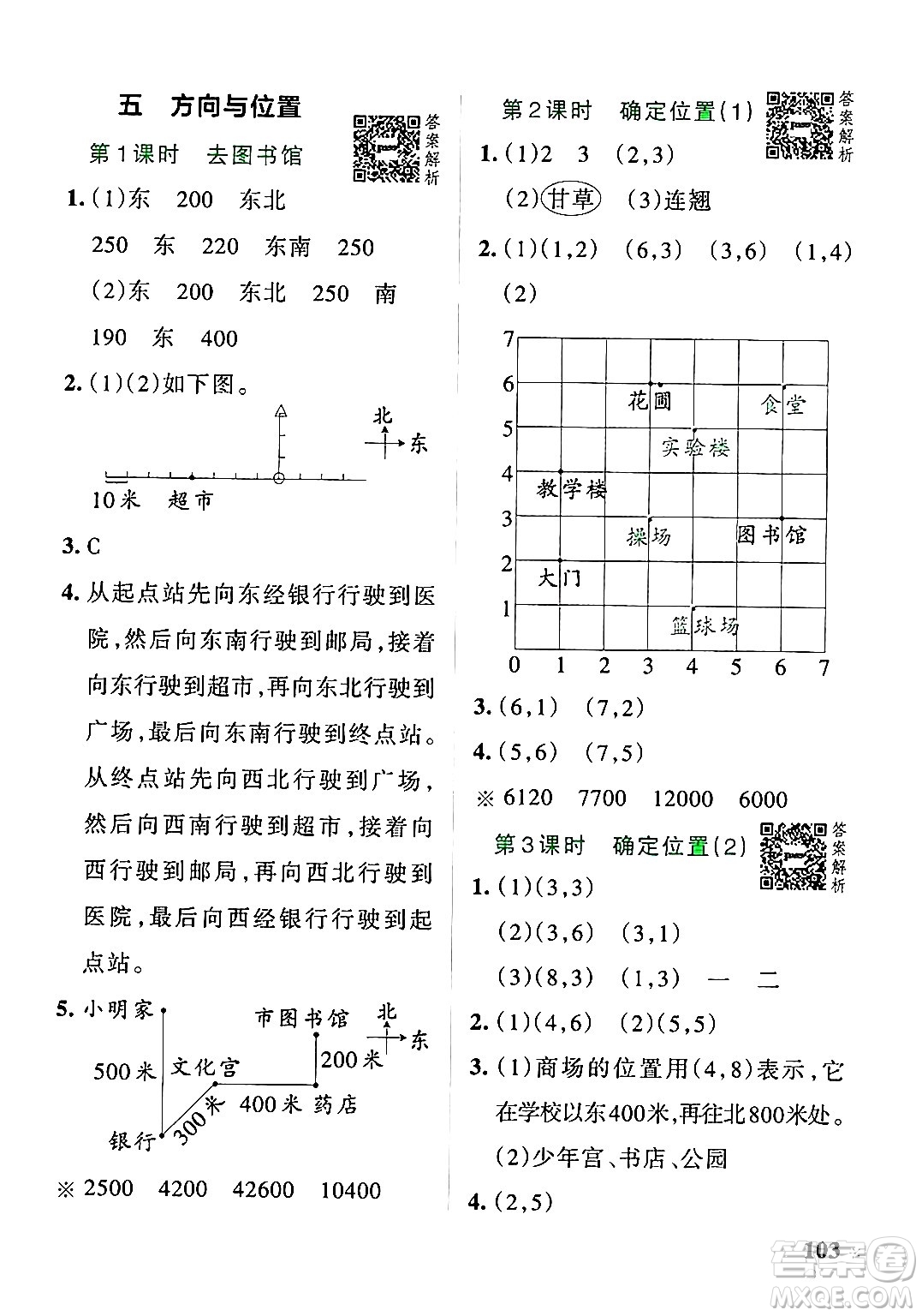 遼寧教育出版社2024年秋PASS小學(xué)學(xué)霸作業(yè)本四年級(jí)數(shù)學(xué)上冊(cè)北師大版答案