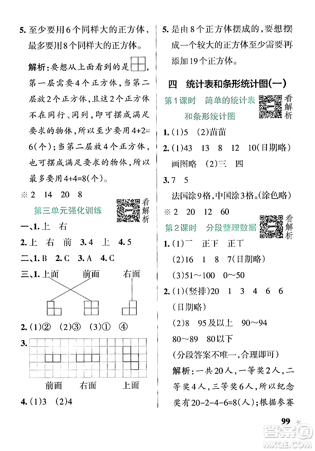 陜西師范大學(xué)出版總社有限公司2024年秋PASS小學(xué)學(xué)霸作業(yè)本四年級數(shù)學(xué)上冊蘇教版答案