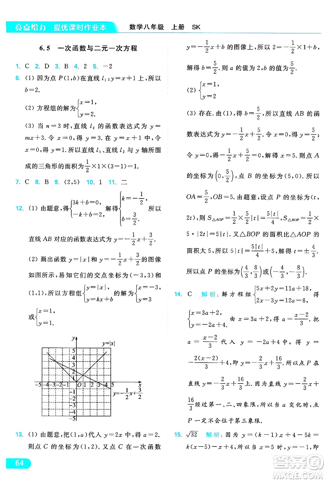 延邊教育出版社2024年秋亮點(diǎn)給力提優(yōu)課時作業(yè)本八年級數(shù)學(xué)上冊蘇科版答案