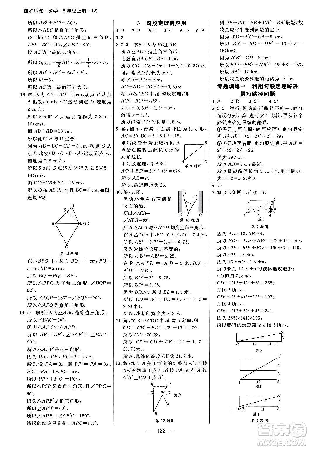 延邊大學(xué)出版社2024年秋細(xì)解巧練八年級(jí)數(shù)學(xué)上冊(cè)北師大版答案