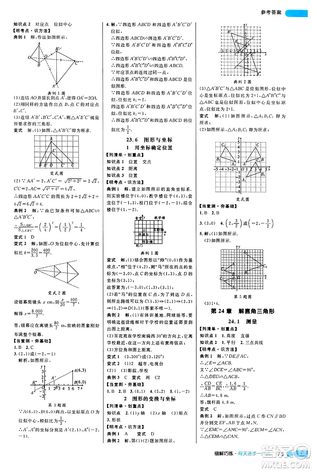 延邊大學(xué)出版社2024年秋細解巧練九年級數(shù)學(xué)上冊華師版答案