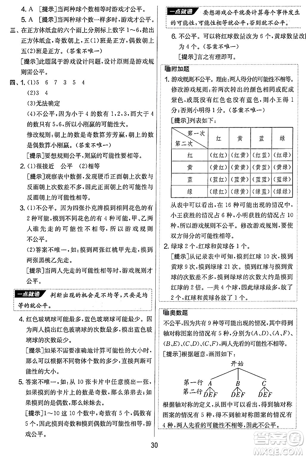 江蘇人民出版社2024年秋實(shí)驗(yàn)班提優(yōu)大考卷五年級(jí)數(shù)學(xué)上冊(cè)北師大版答案