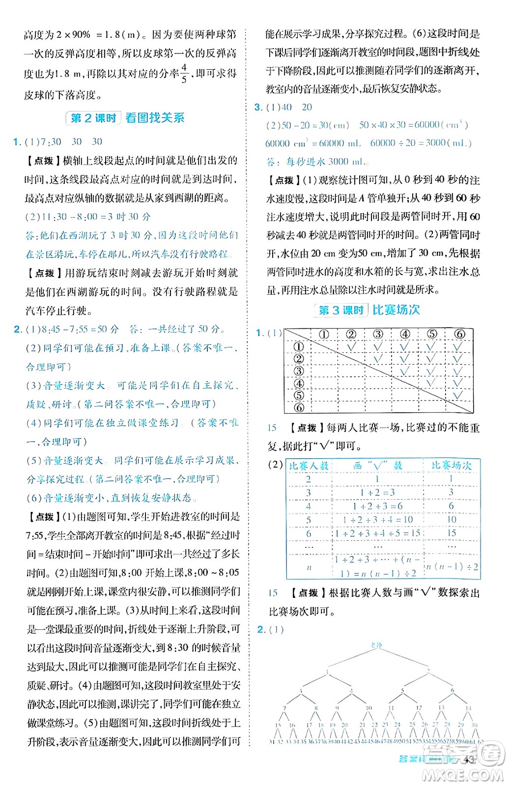 安徽教育出版社2024年秋綜合應用創(chuàng)新題典中點六年級數(shù)學上冊北師大版答案