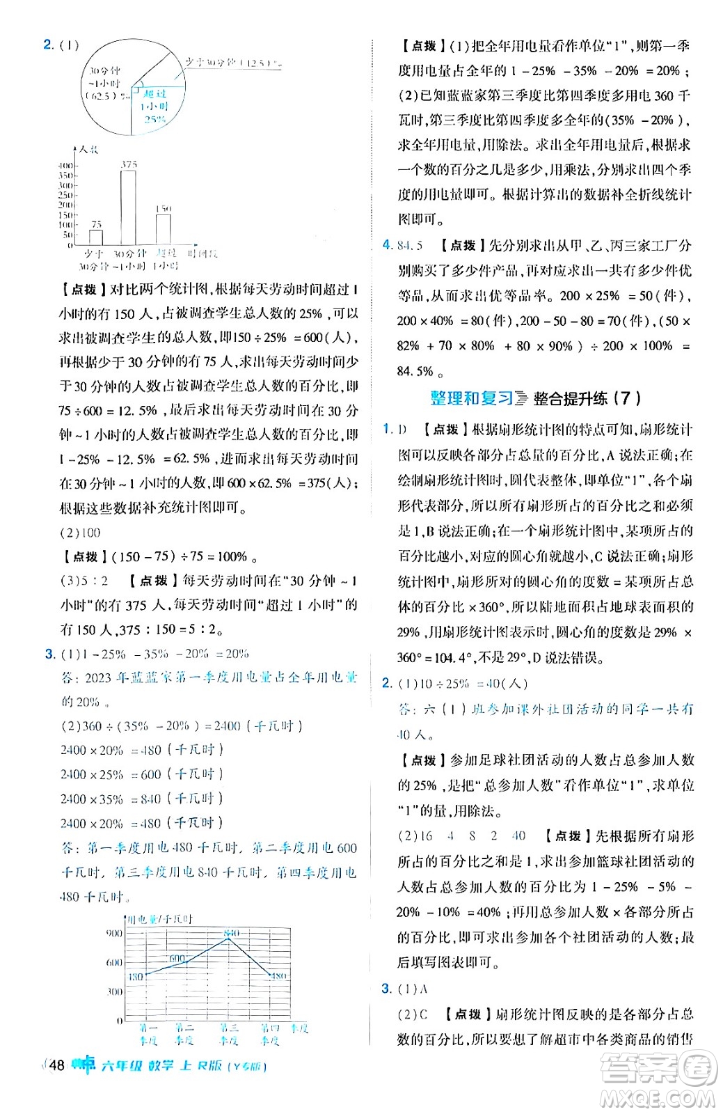 陜西師范大學(xué)出版總社有限公司2024年秋綜合應(yīng)用創(chuàng)新題典中點(diǎn)六年級(jí)數(shù)學(xué)上冊(cè)人教版湖北專版答案