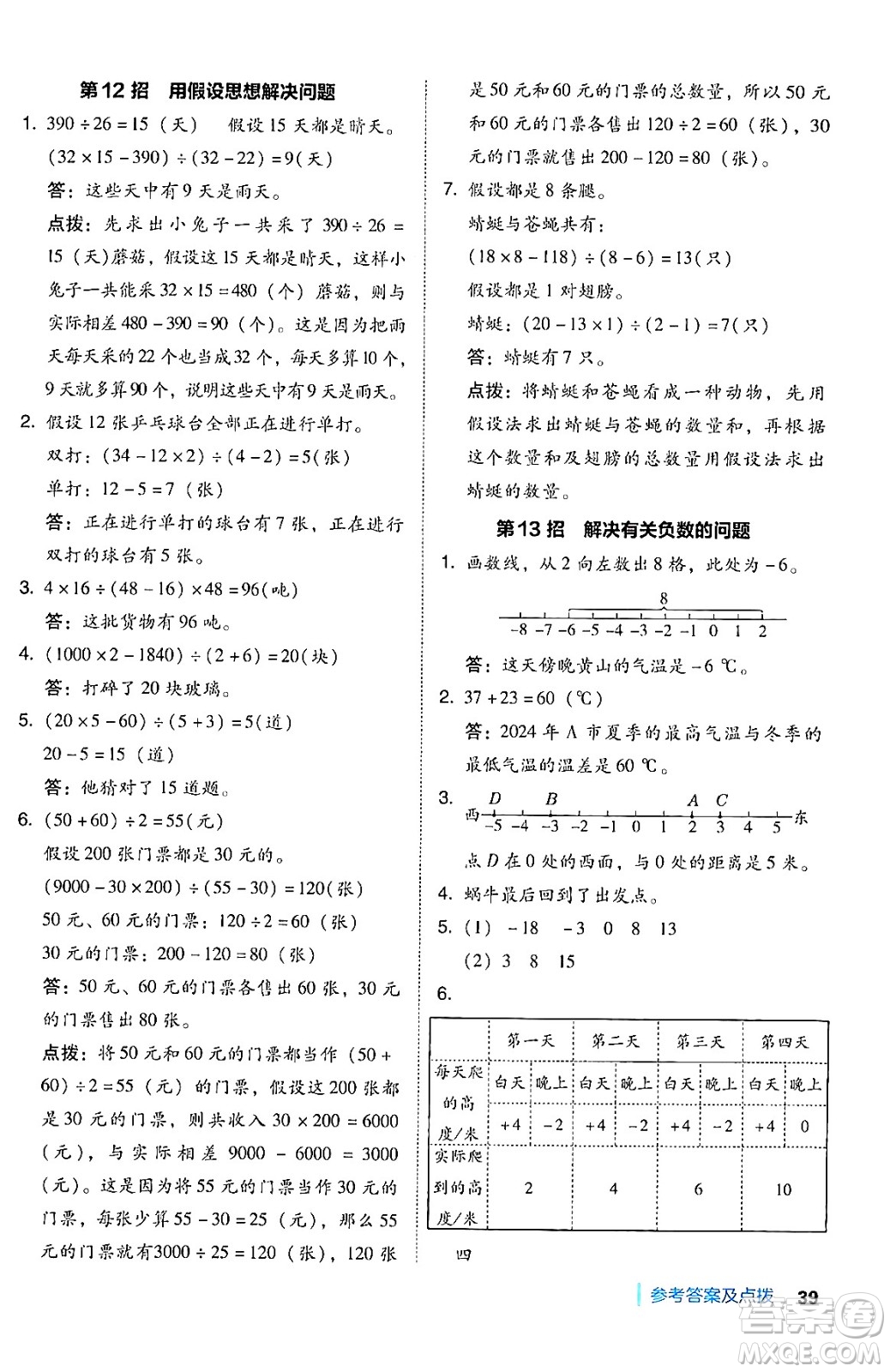 安徽教育出版社2024年秋綜合應(yīng)用創(chuàng)新題典中點(diǎn)四年級(jí)數(shù)學(xué)上冊(cè)北師大版答案