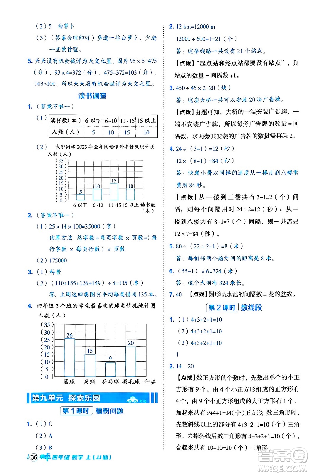 吉林教育出版社2024年秋綜合應(yīng)用創(chuàng)新題典中點四年級數(shù)學(xué)上冊冀教版答案