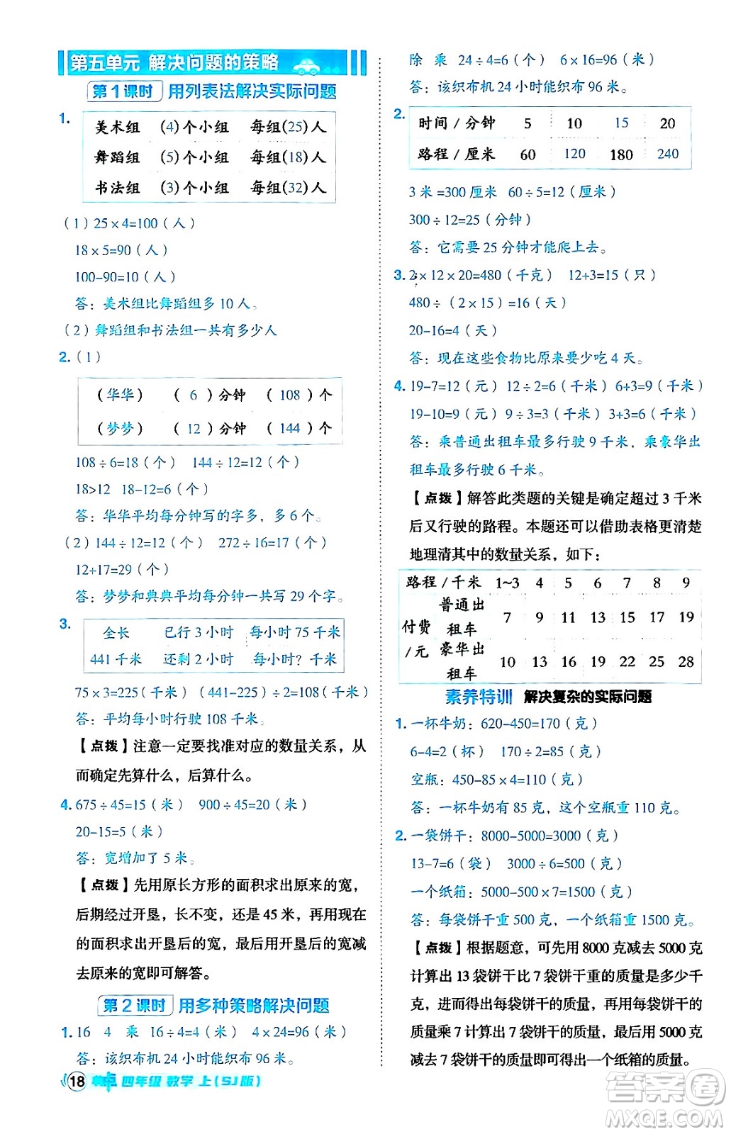 吉林教育出版社2024年秋綜合應(yīng)用創(chuàng)新題典中點(diǎn)四年級(jí)數(shù)學(xué)上冊(cè)蘇教版答案