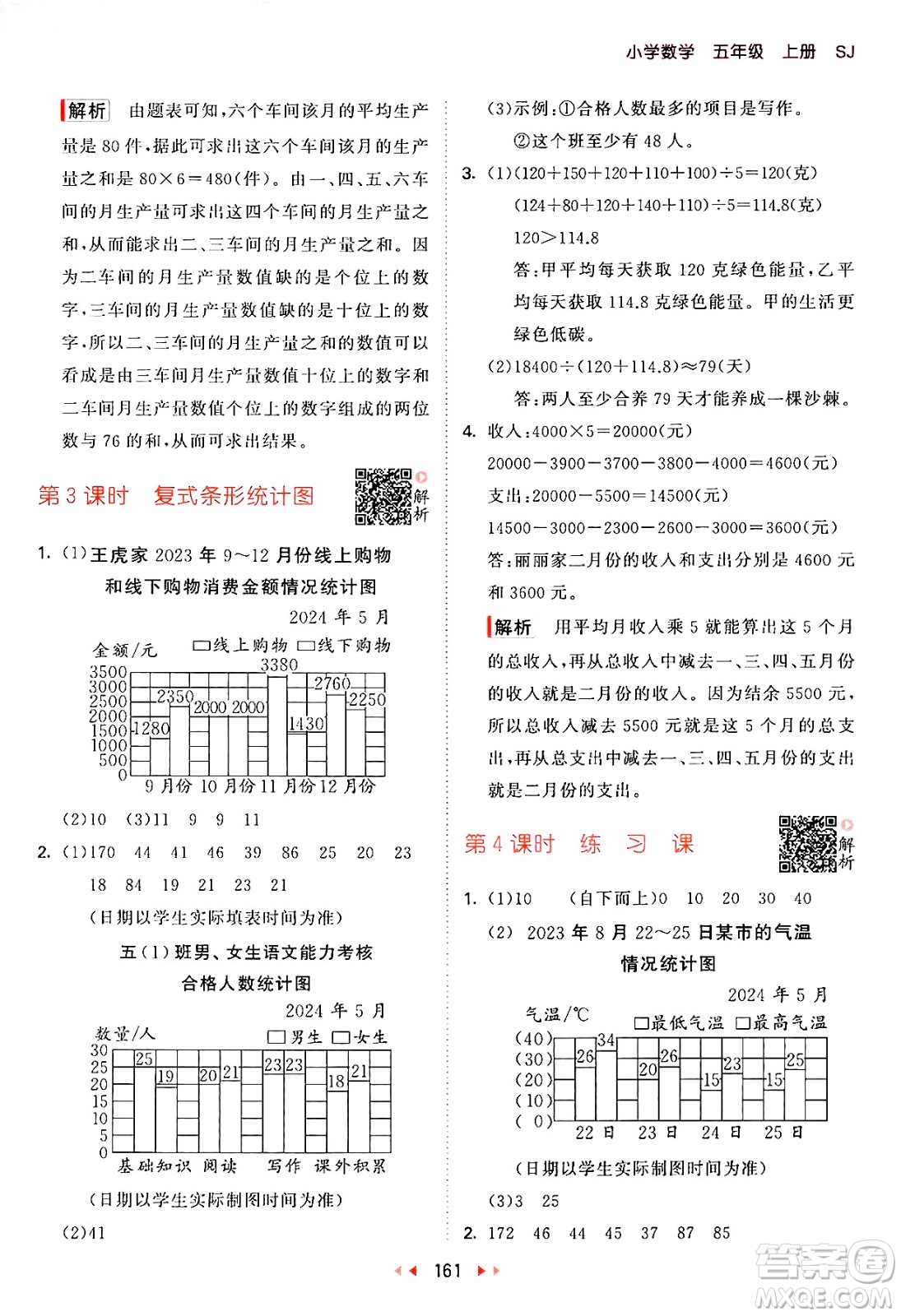 山東畫報(bào)出版社2024年秋53天天練五年級(jí)數(shù)學(xué)上冊(cè)蘇教版答案