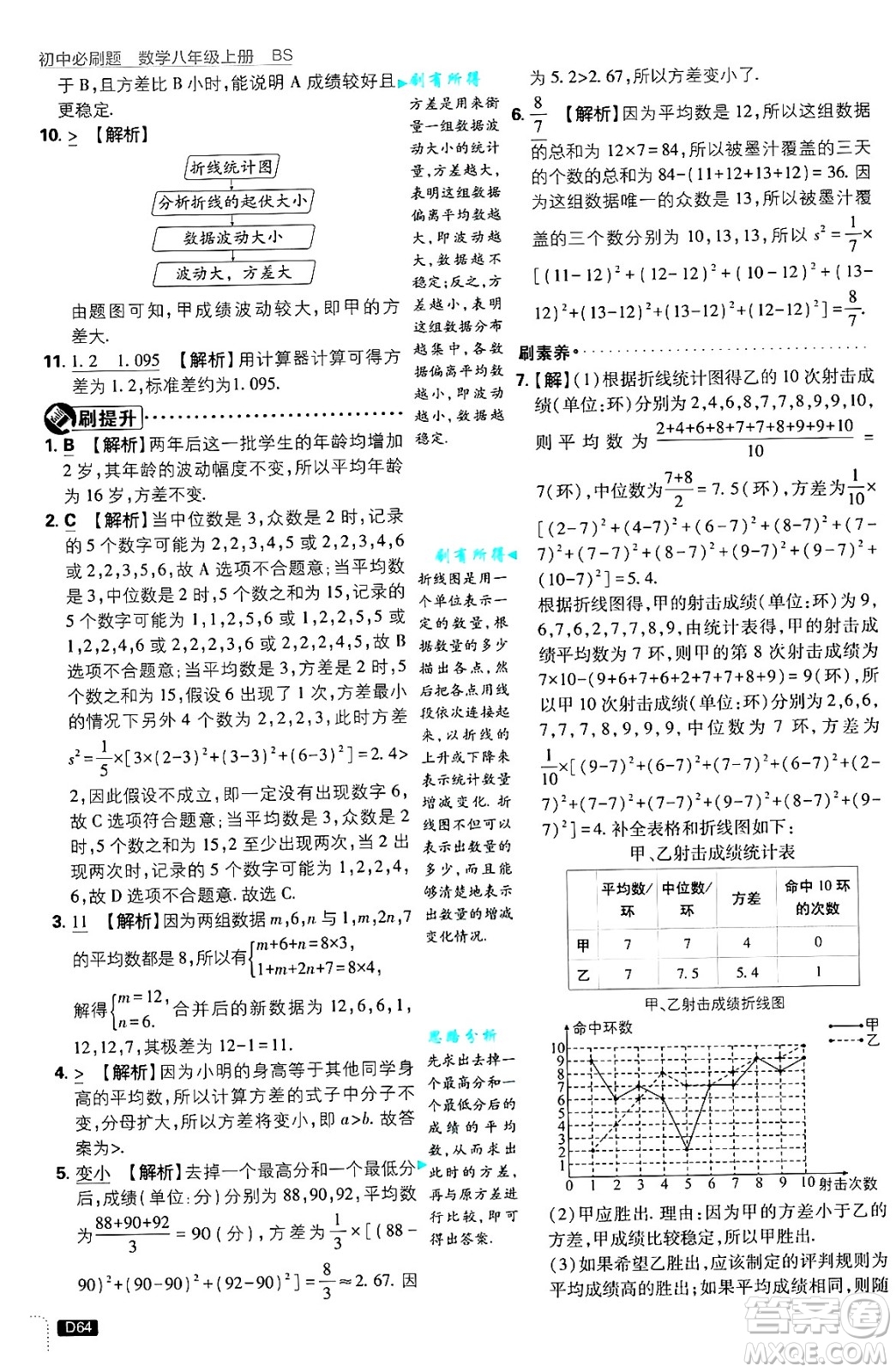 開明出版社2025屆初中必刷題拔尖提優(yōu)訓(xùn)練八年級(jí)數(shù)學(xué)上冊(cè)北師大版答案