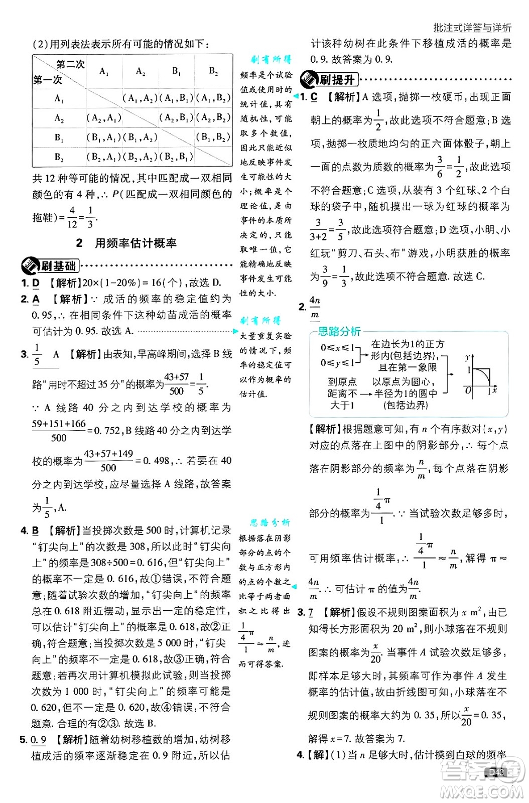 開(kāi)明出版社2025屆初中必刷題拔尖提優(yōu)訓(xùn)練九年級(jí)數(shù)學(xué)上冊(cè)北師大版答案