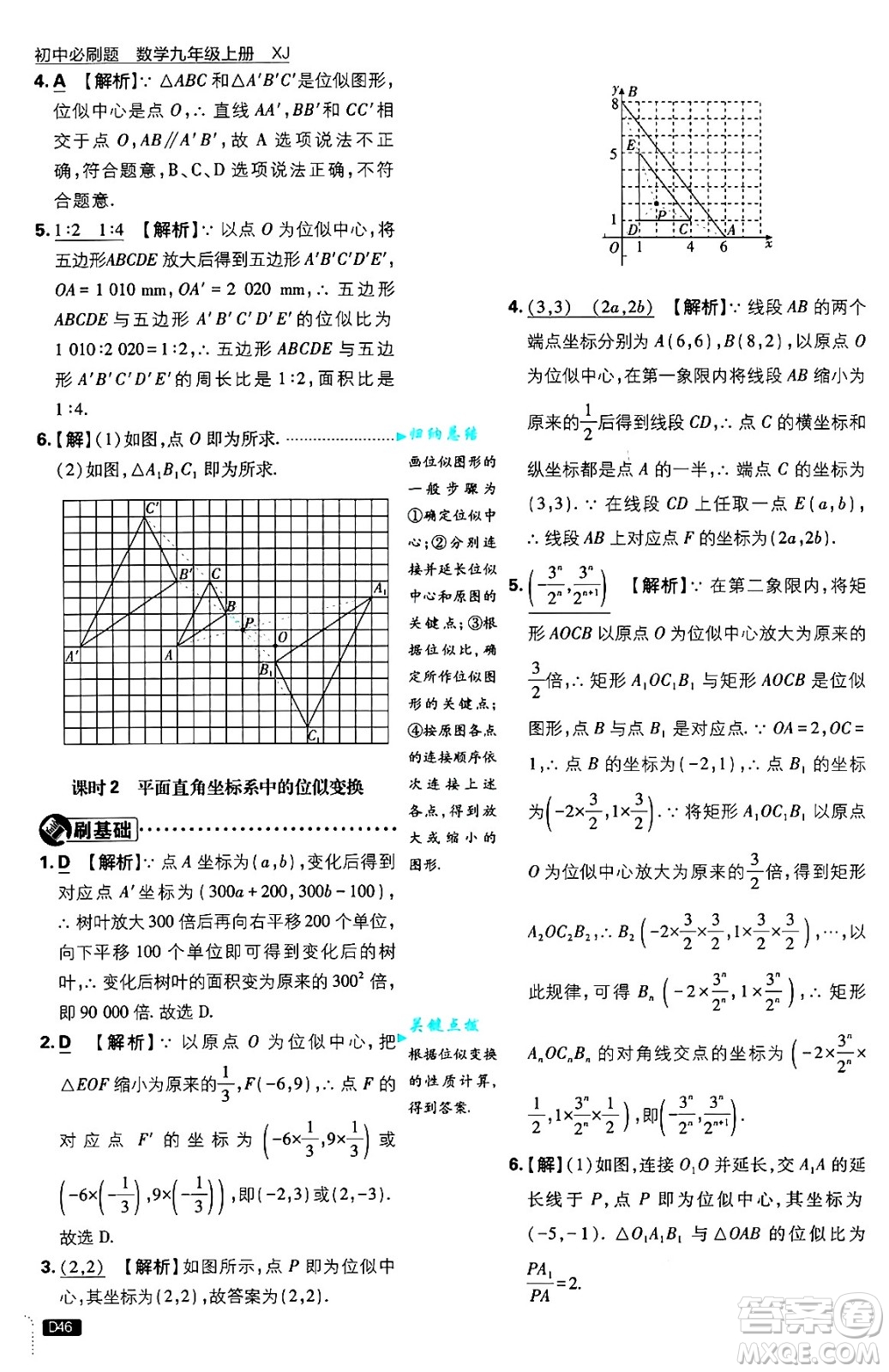 開明出版社2025屆初中必刷題拔尖提優(yōu)訓(xùn)練九年級數(shù)學(xué)上冊湘教版答案