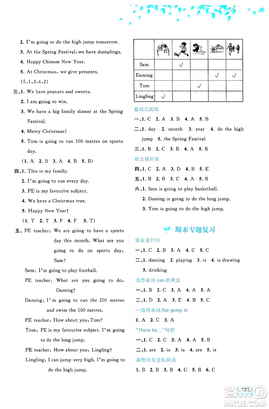 廣西教育出版社2024年秋新課程學(xué)習(xí)與測(cè)評(píng)同步學(xué)習(xí)四年級(jí)英語(yǔ)上冊(cè)外研版答案