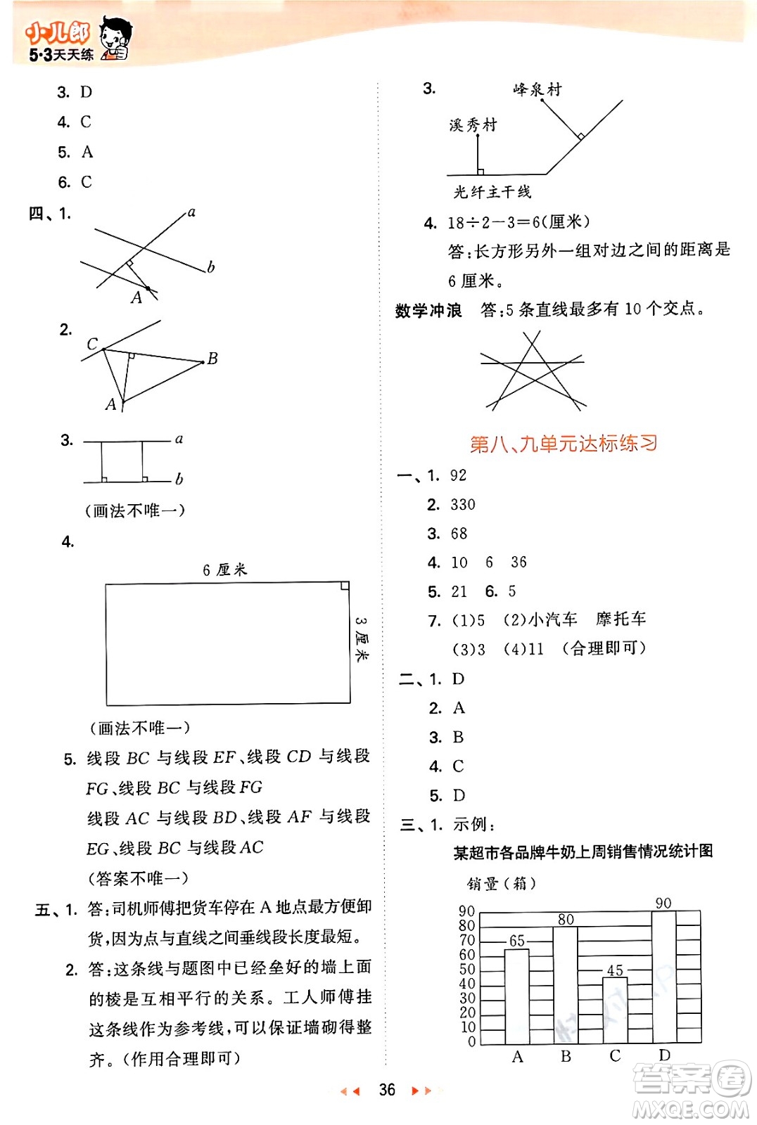 西安出版社2024年秋53天天練四年級(jí)數(shù)學(xué)上冊(cè)冀教版答案