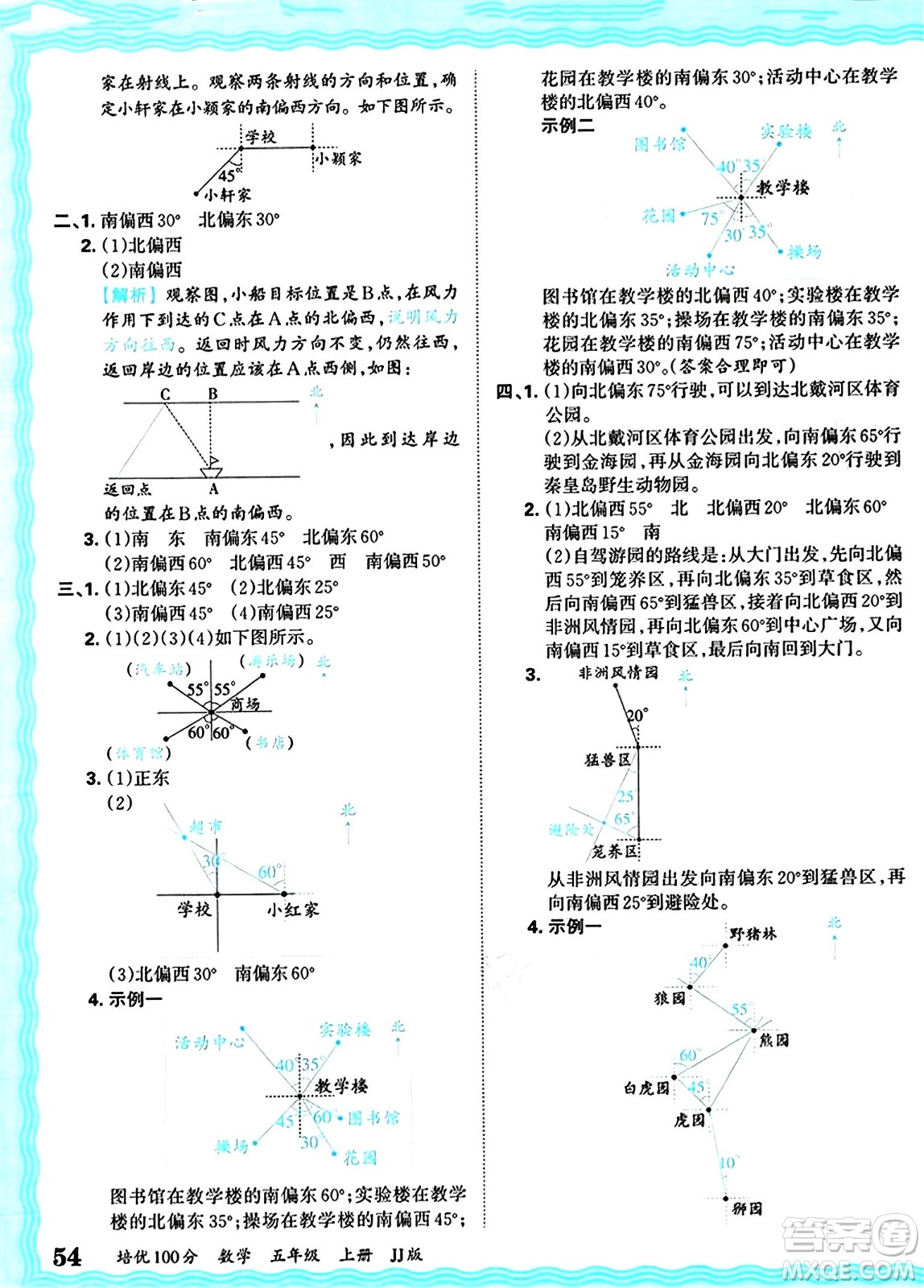 江西人民出版社2024年秋王朝霞培優(yōu)100分五年級(jí)數(shù)學(xué)上冊(cè)冀教版答案