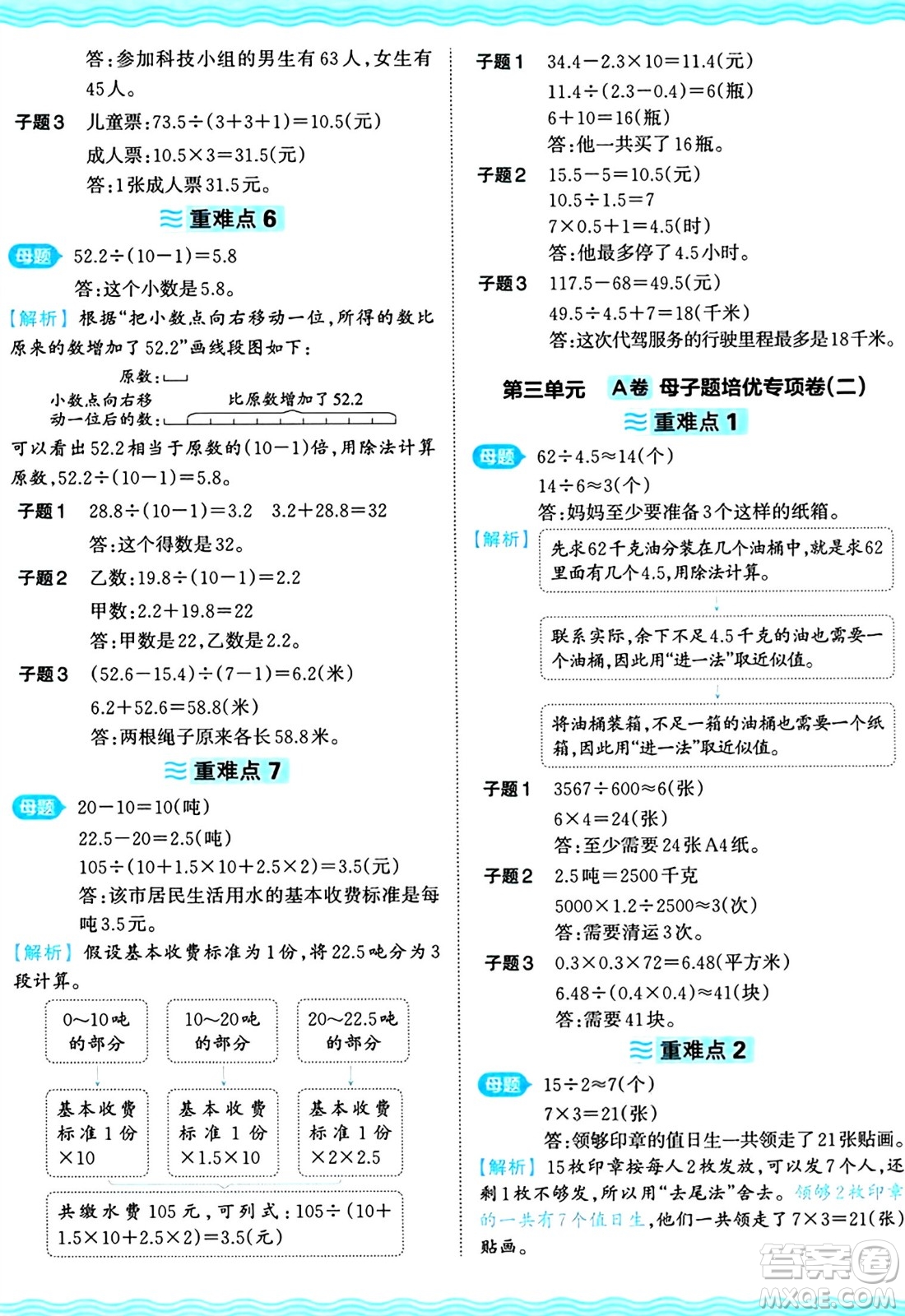 江西人民出版社2024年秋王朝霞培優(yōu)100分五年級(jí)數(shù)學(xué)上冊(cè)冀教版答案