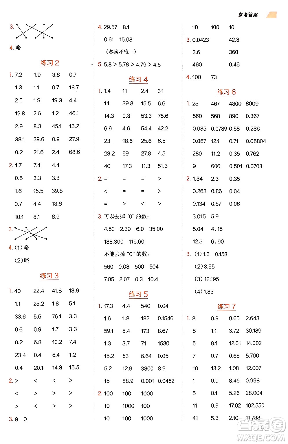 安徽教育出版社2024年秋榮德基星級口算天天練四年級數(shù)學上冊青島版五四制答案