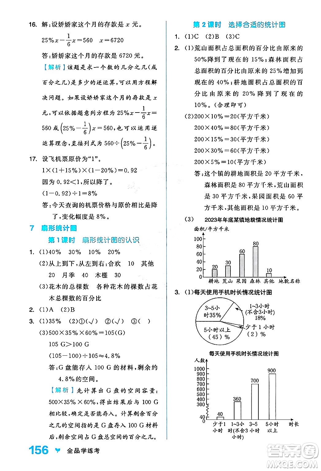 開明出版社2024年秋全品學(xué)練考六年級(jí)數(shù)學(xué)上冊(cè)人教版答案