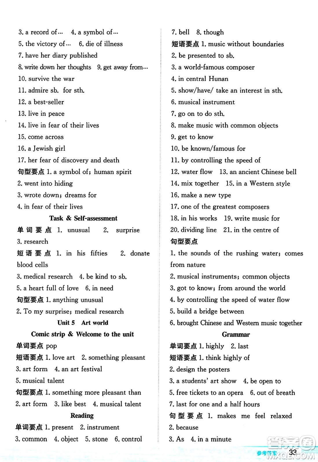 安徽教育出版社2024年秋新編基礎(chǔ)訓(xùn)練九年級英語上冊譯林版答案