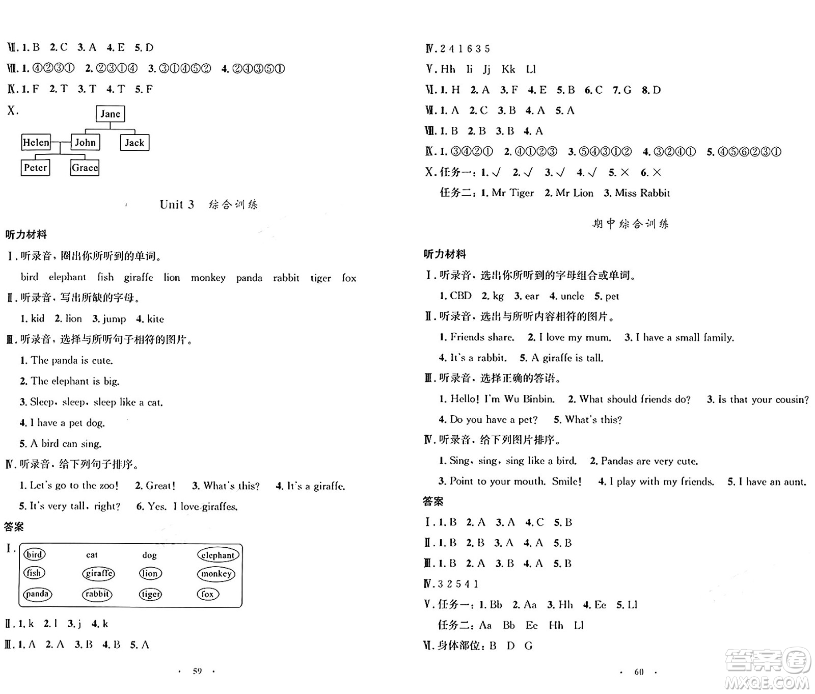 人民教育出版社2024年秋小學(xué)同步測(cè)控優(yōu)化設(shè)計(jì)三年級(jí)英語上冊(cè)人教PEP版增強(qiáng)版三起點(diǎn)答案