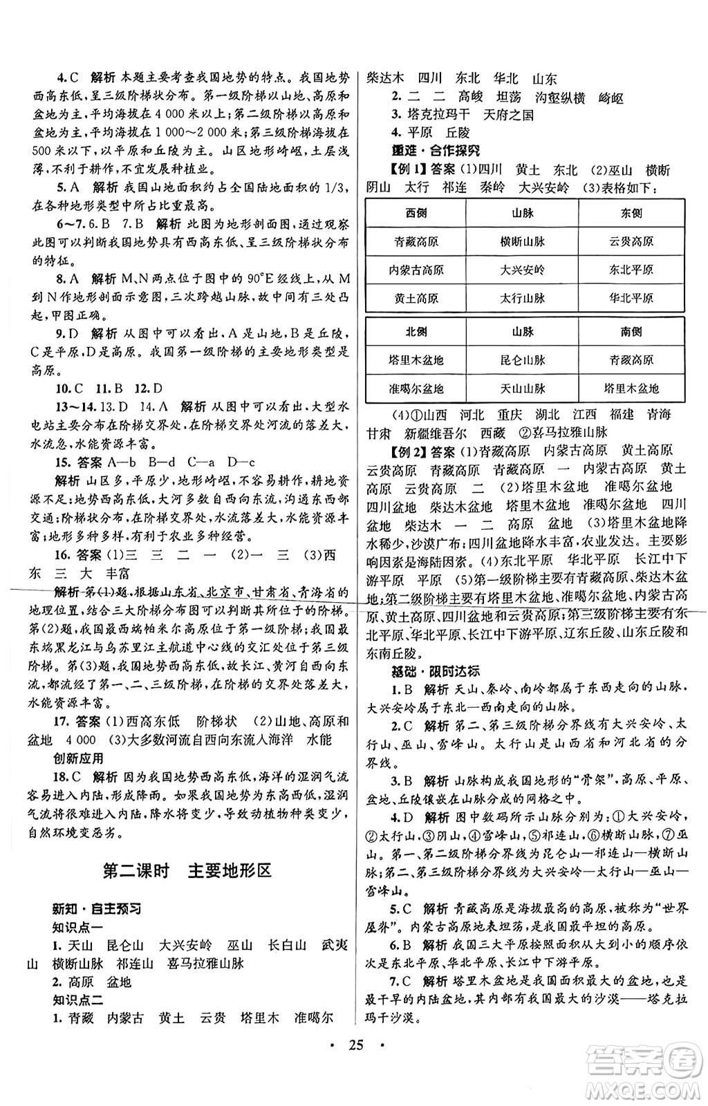 知識(shí)出版社2024年秋初中同步測控優(yōu)化設(shè)計(jì)八年級(jí)地理上冊商務(wù)星球版答案