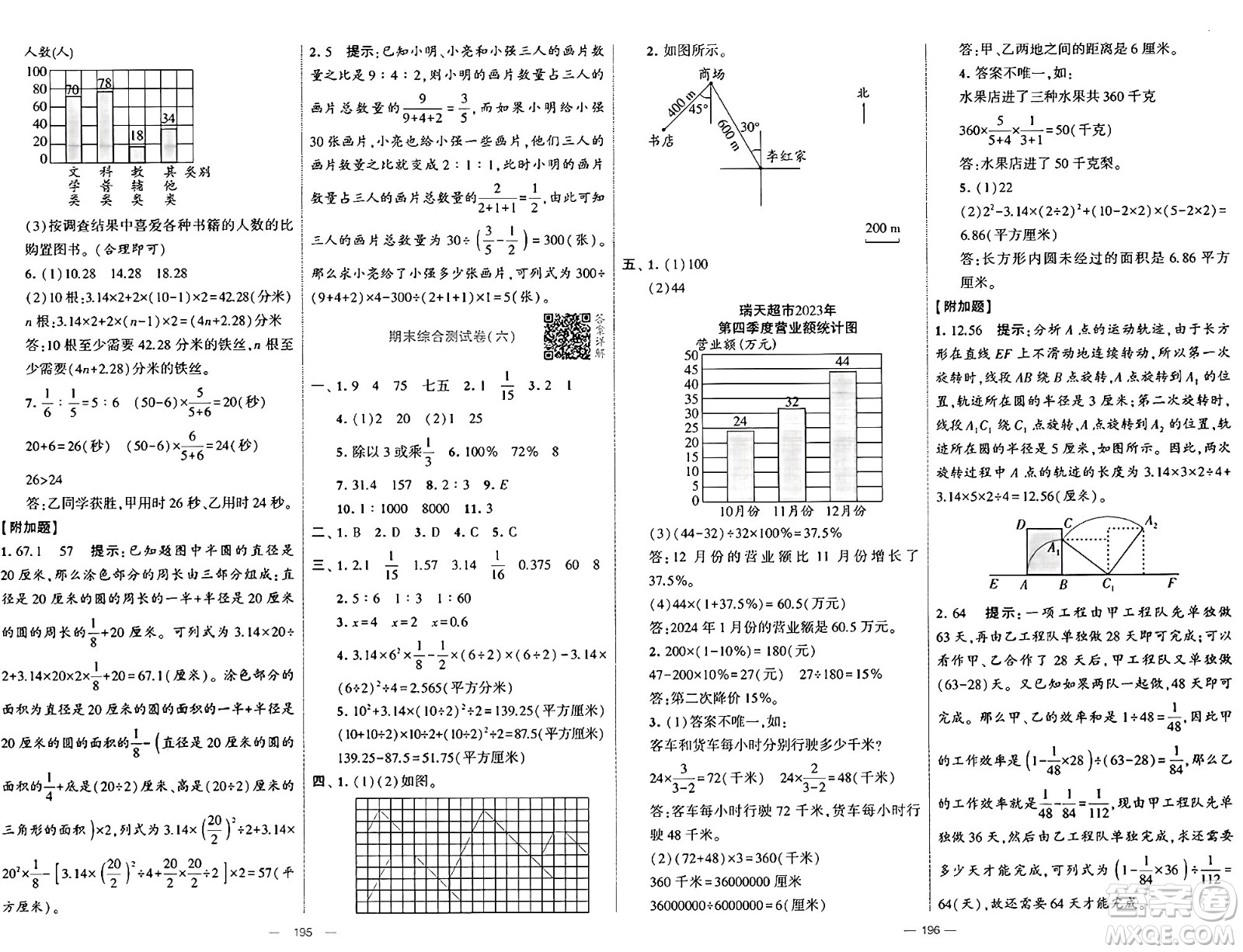 河海大學(xué)出版社2024年秋學(xué)霸提優(yōu)大試卷六年級數(shù)學(xué)上冊冀教版答案