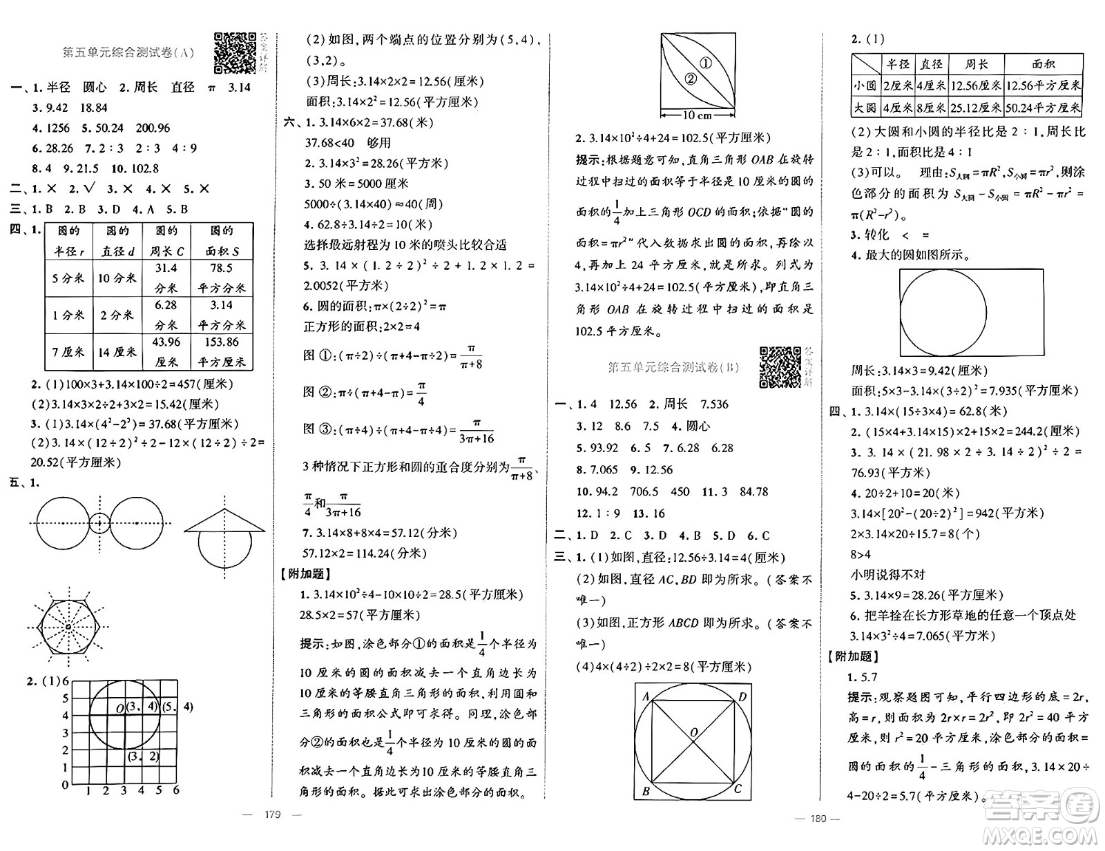 寧夏人民教育出版社2024年秋學(xué)霸提優(yōu)大試卷六年級數(shù)學(xué)上冊青島版答案