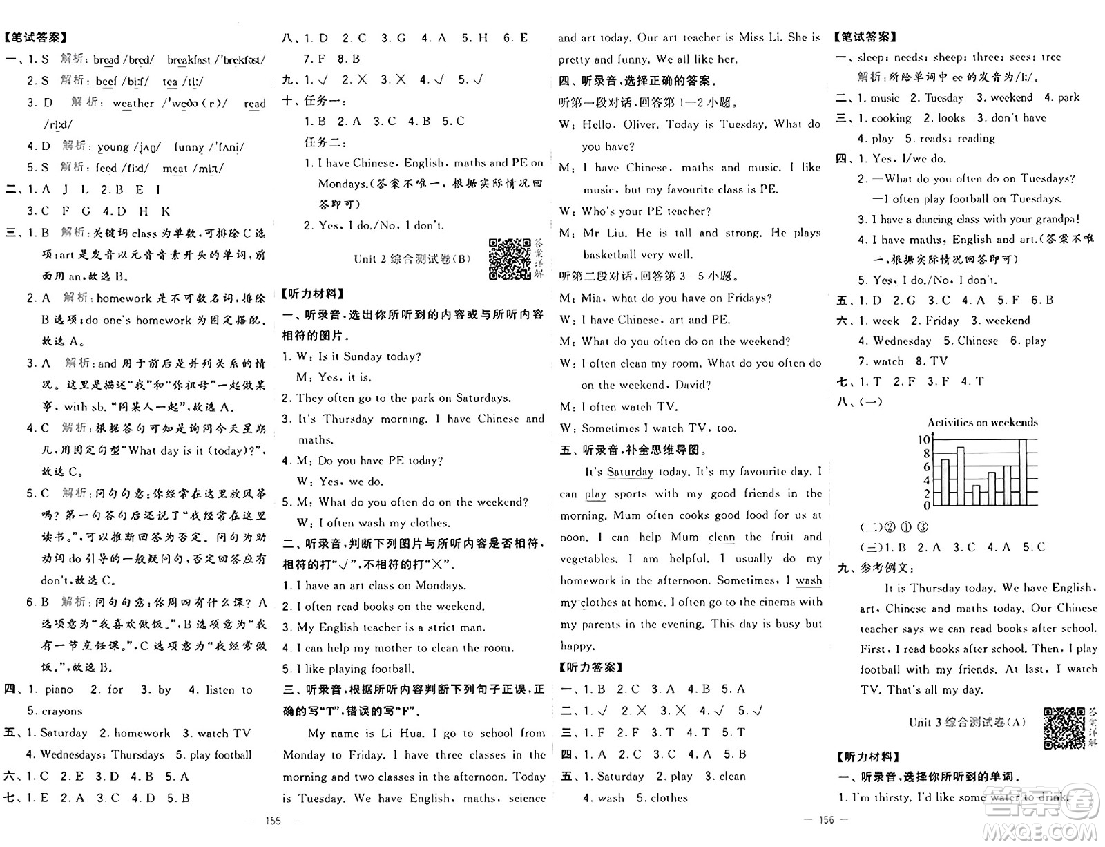 寧夏人民教育出版社2024年秋學(xué)霸提優(yōu)大試卷五年級英語上冊人教版答案