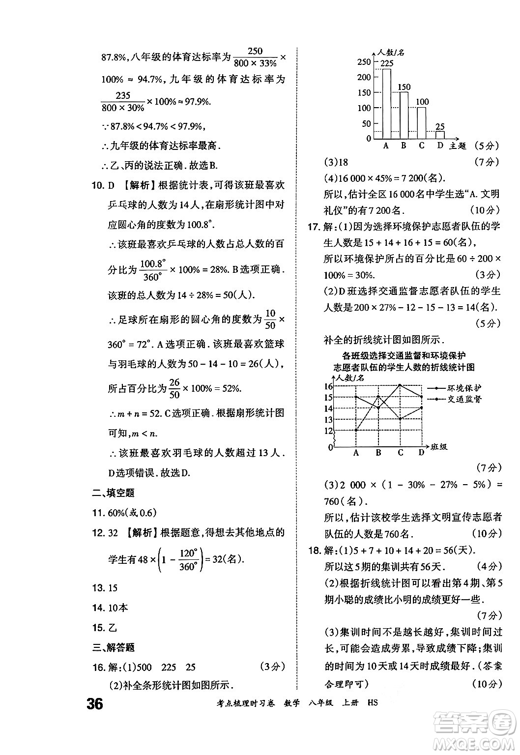 江西人民出版社2024年秋王朝霞考點(diǎn)梳理時(shí)習(xí)卷八年級(jí)數(shù)學(xué)上冊(cè)華師版答案