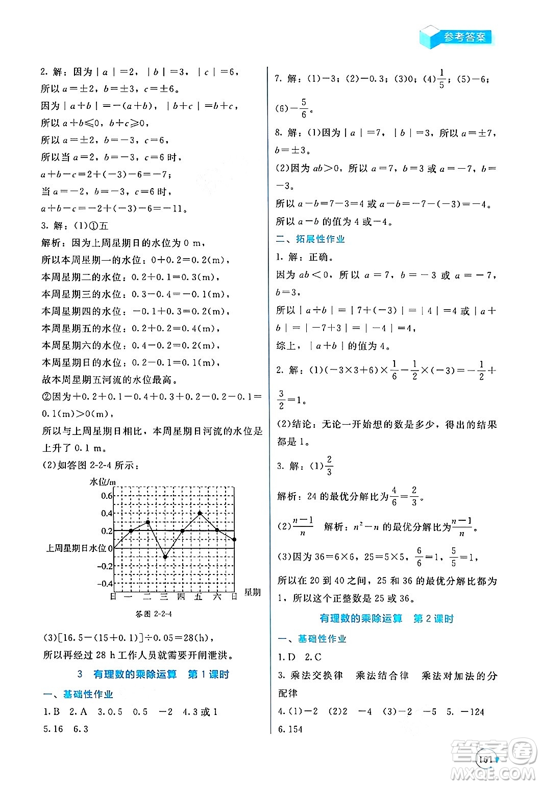 北京師范大學(xué)出版社2024年秋新課標(biāo)同步單元練習(xí)七年級數(shù)學(xué)上冊北師大版深圳專版答案