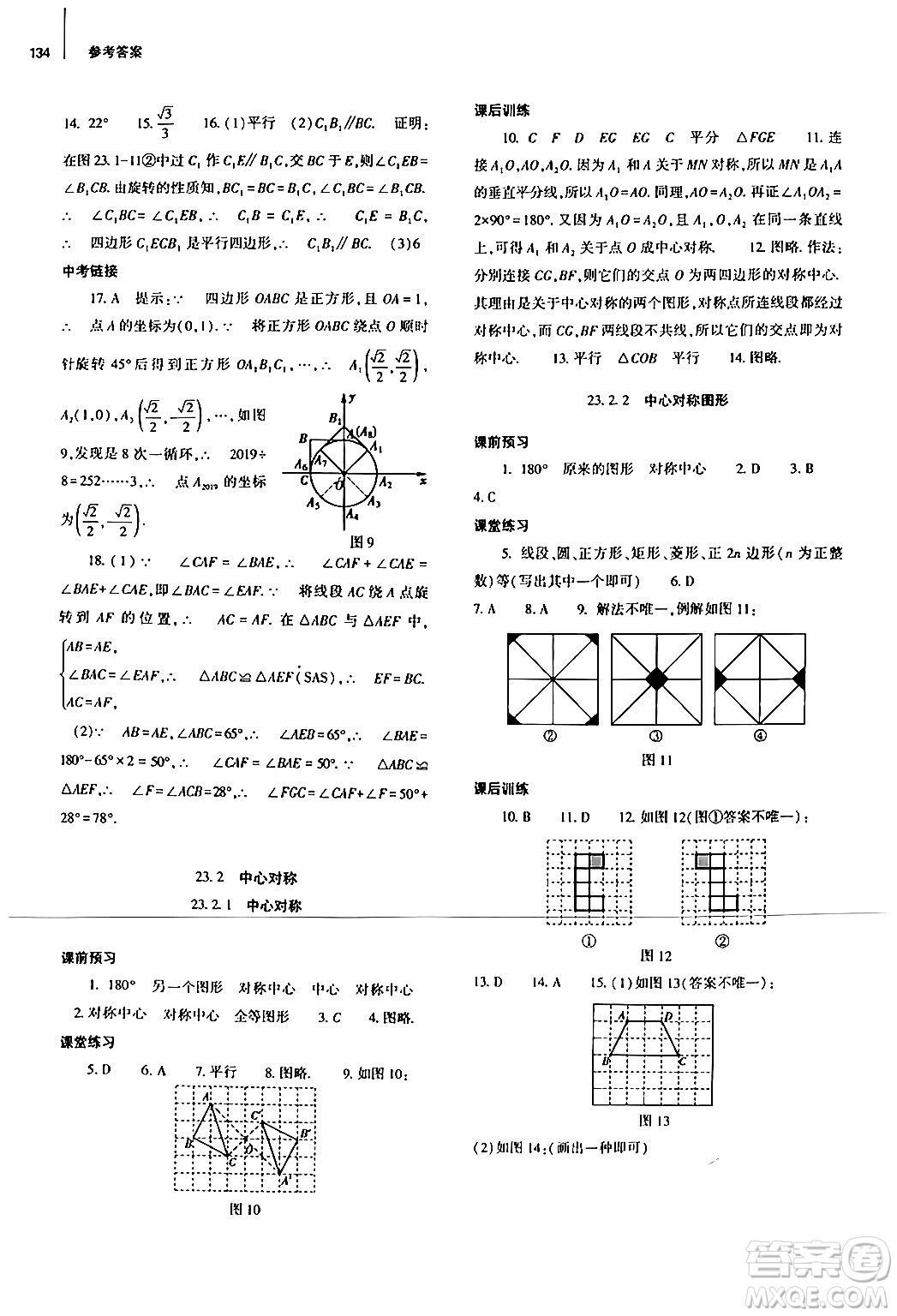 大象出版社2024秋初中同步練習(xí)冊(cè)九年級(jí)數(shù)學(xué)上冊(cè)人教版山東專版答案