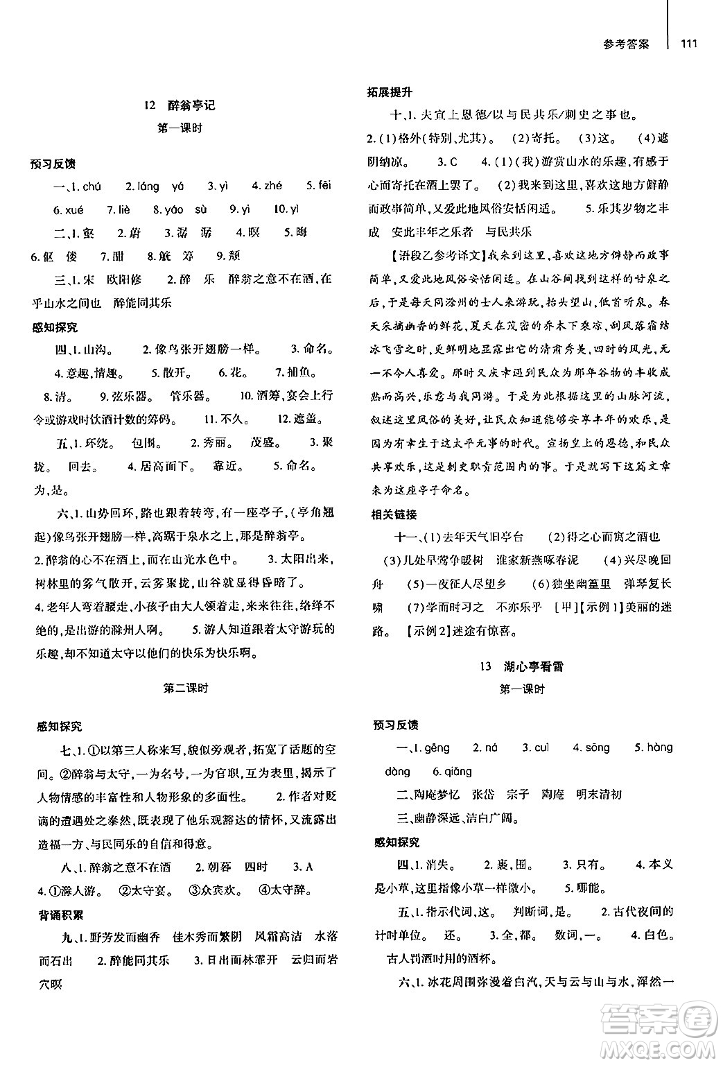 大象出版社2024秋初中同步練習(xí)冊九年級語文上冊人教版山東專版答案