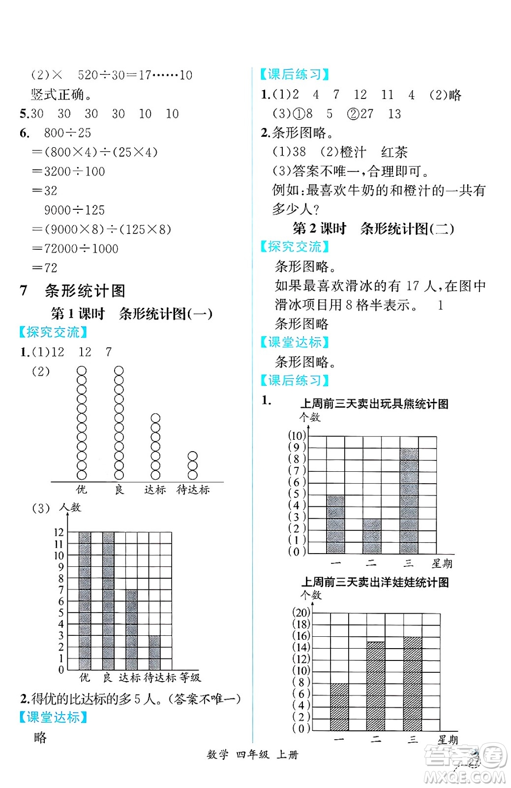 人民教育出版社2024年秋人教金學(xué)典同步練習(xí)冊同步解析與測評四年級數(shù)學(xué)上冊人教版云南專版答案