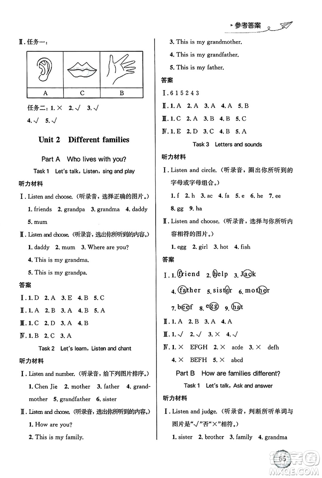 人民教育出版社2024年秋小學(xué)同步測(cè)控優(yōu)化設(shè)計(jì)三年級(jí)英語(yǔ)上冊(cè)人教PEP版廣東專(zhuān)版答案