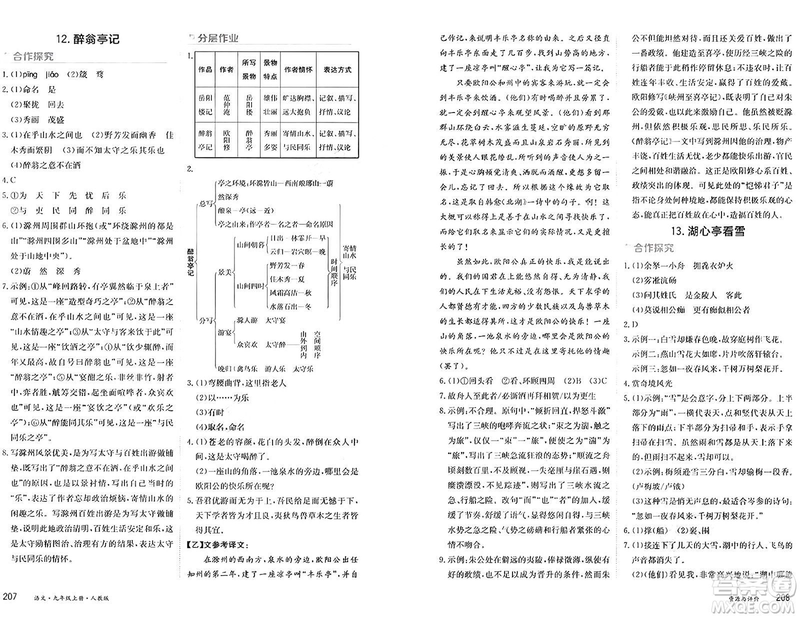 黑龍江教育出版社2024年秋資源與評價九年級語文上冊人教版黑龍江專版答案