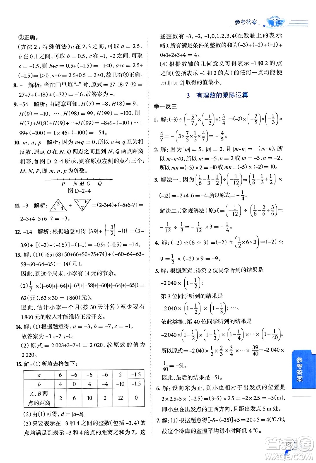 北京師范大學(xué)出版社2024年秋中學(xué)教材全解七年級(jí)數(shù)學(xué)上冊(cè)北師大版答案