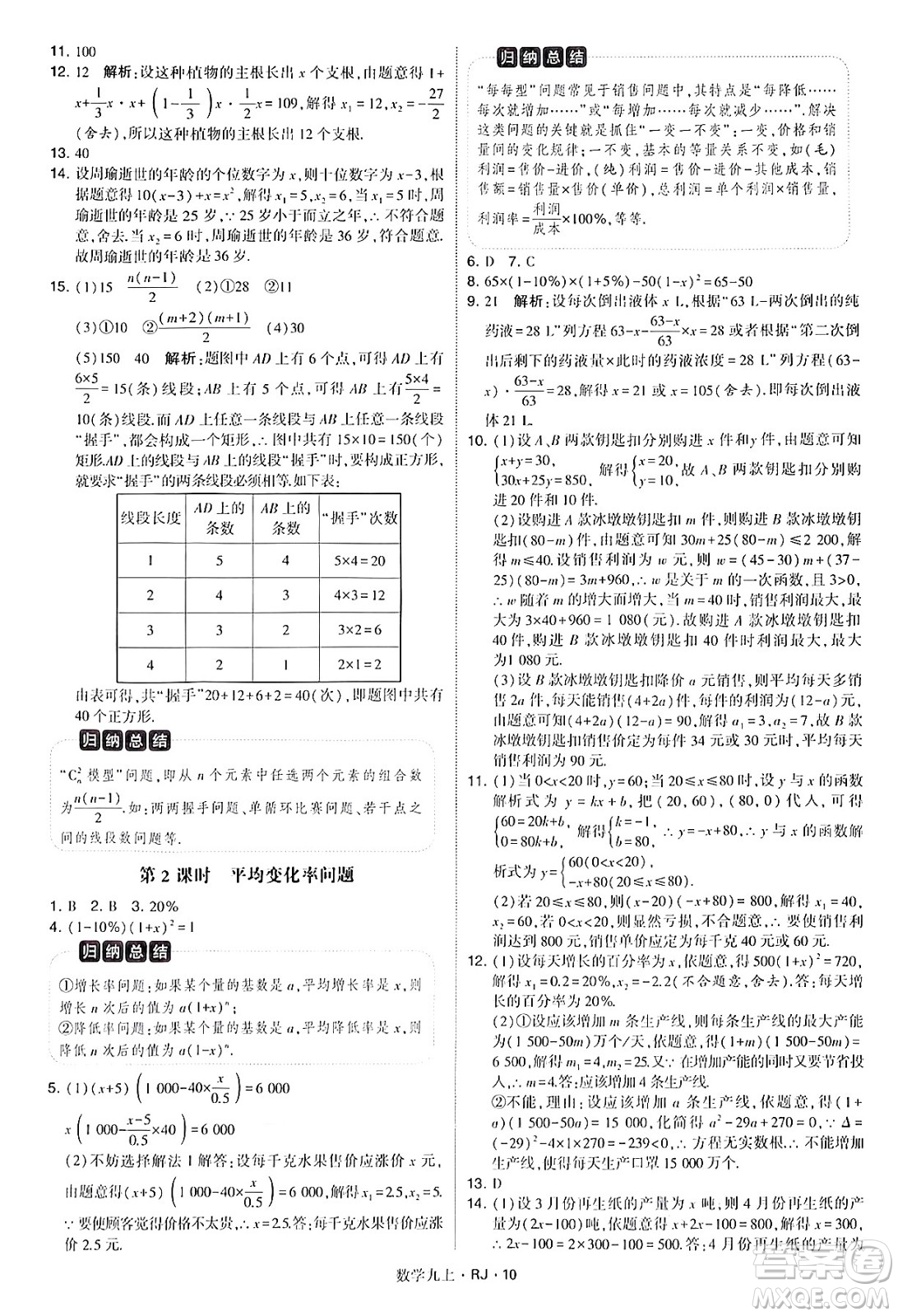 河海大學出版社2024年秋學霸題中題九年級數(shù)學上冊人教版答案