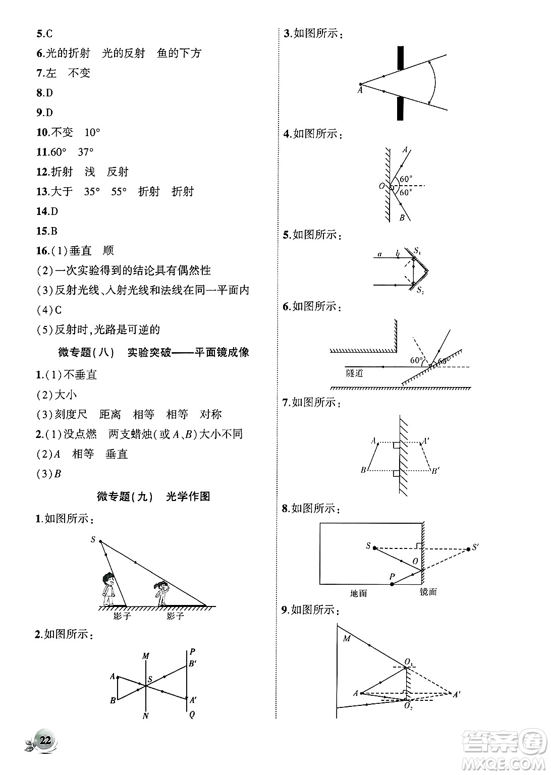 安徽大學(xué)出版社2024年秋創(chuàng)新課堂創(chuàng)新作業(yè)本八年級(jí)物理上冊(cè)滬科版答案