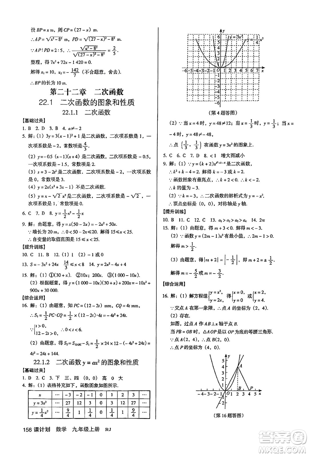 廣東經(jīng)濟(jì)出版社2024年秋全優(yōu)點(diǎn)練課計(jì)劃九年級(jí)數(shù)學(xué)上冊(cè)人教版答案