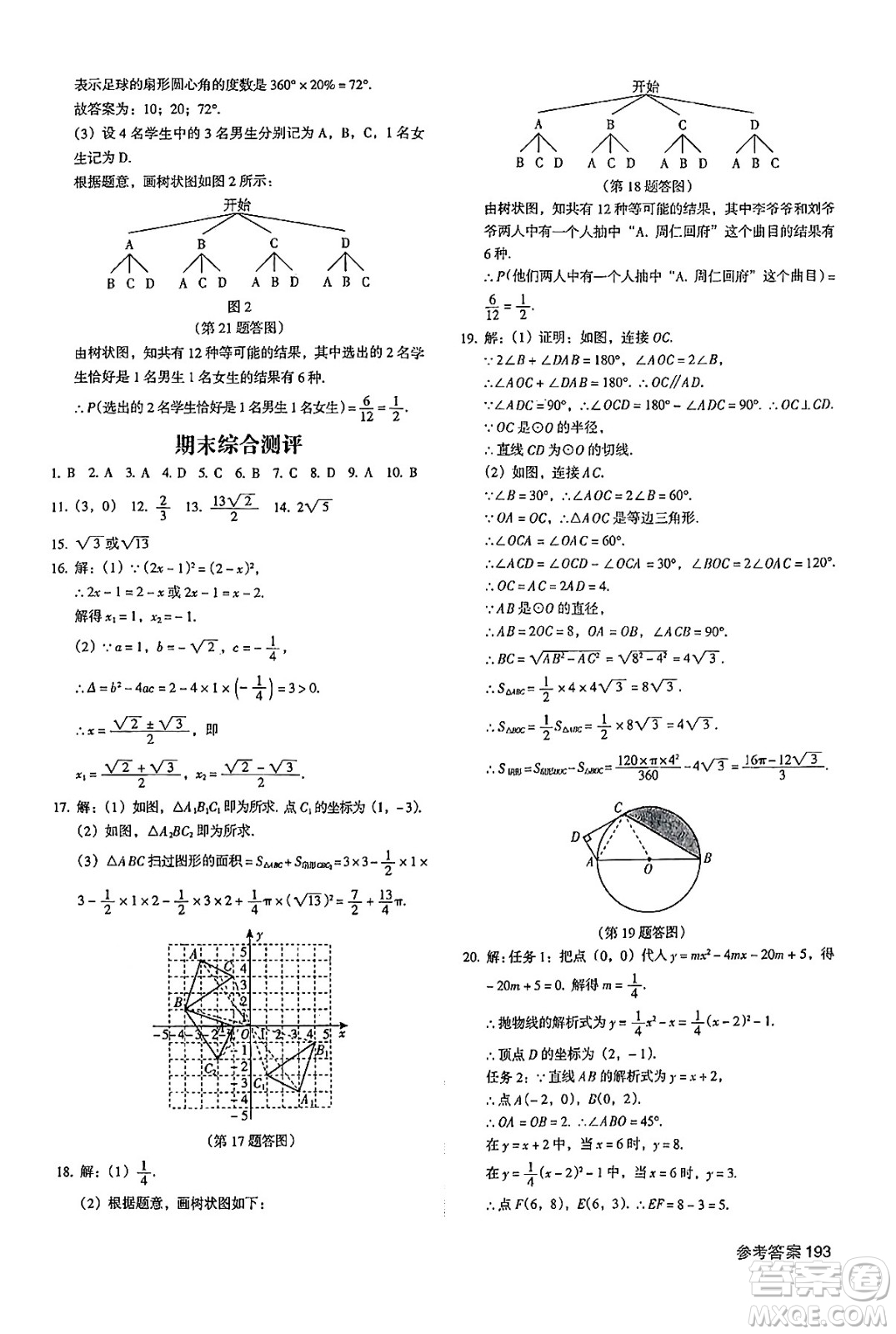 廣東經(jīng)濟(jì)出版社2024年秋全優(yōu)點(diǎn)練課計(jì)劃九年級(jí)數(shù)學(xué)上冊(cè)人教版答案