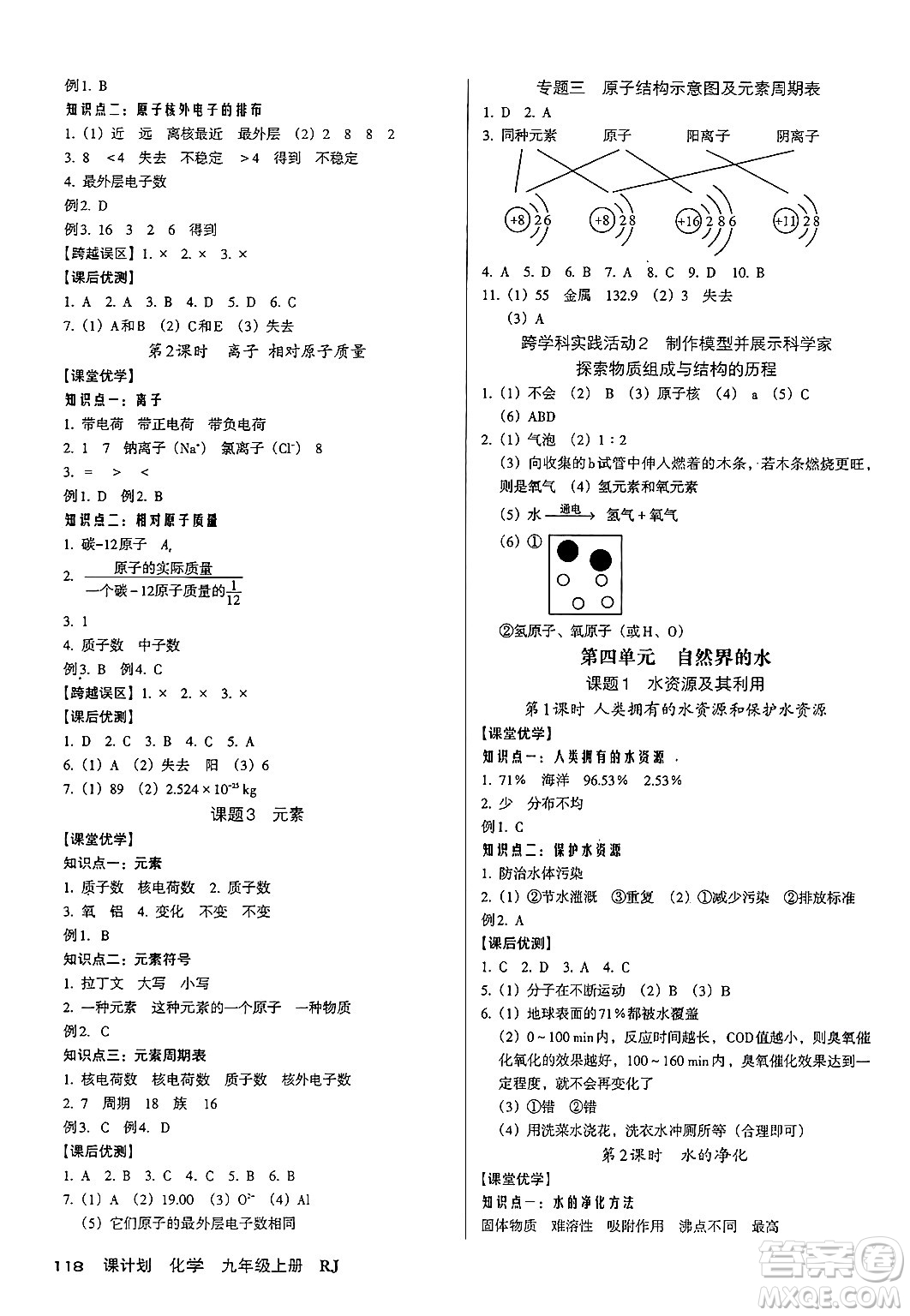 廣東經(jīng)濟(jì)出版社2024年秋全優(yōu)點(diǎn)練課計(jì)劃九年級(jí)化學(xué)上冊(cè)人教版答案